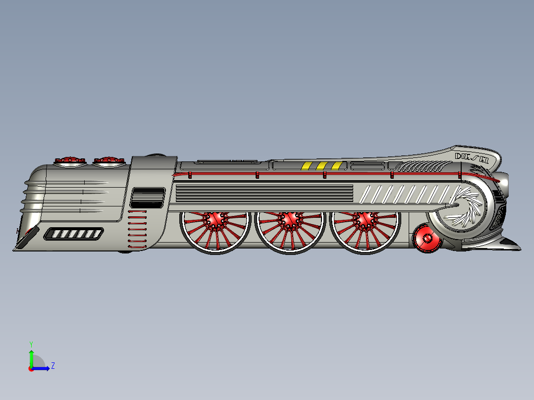 柴油火车左视图