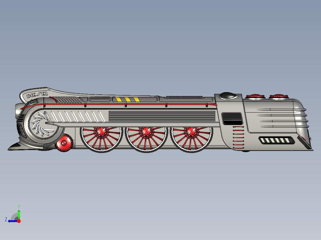 柴油火车右视图