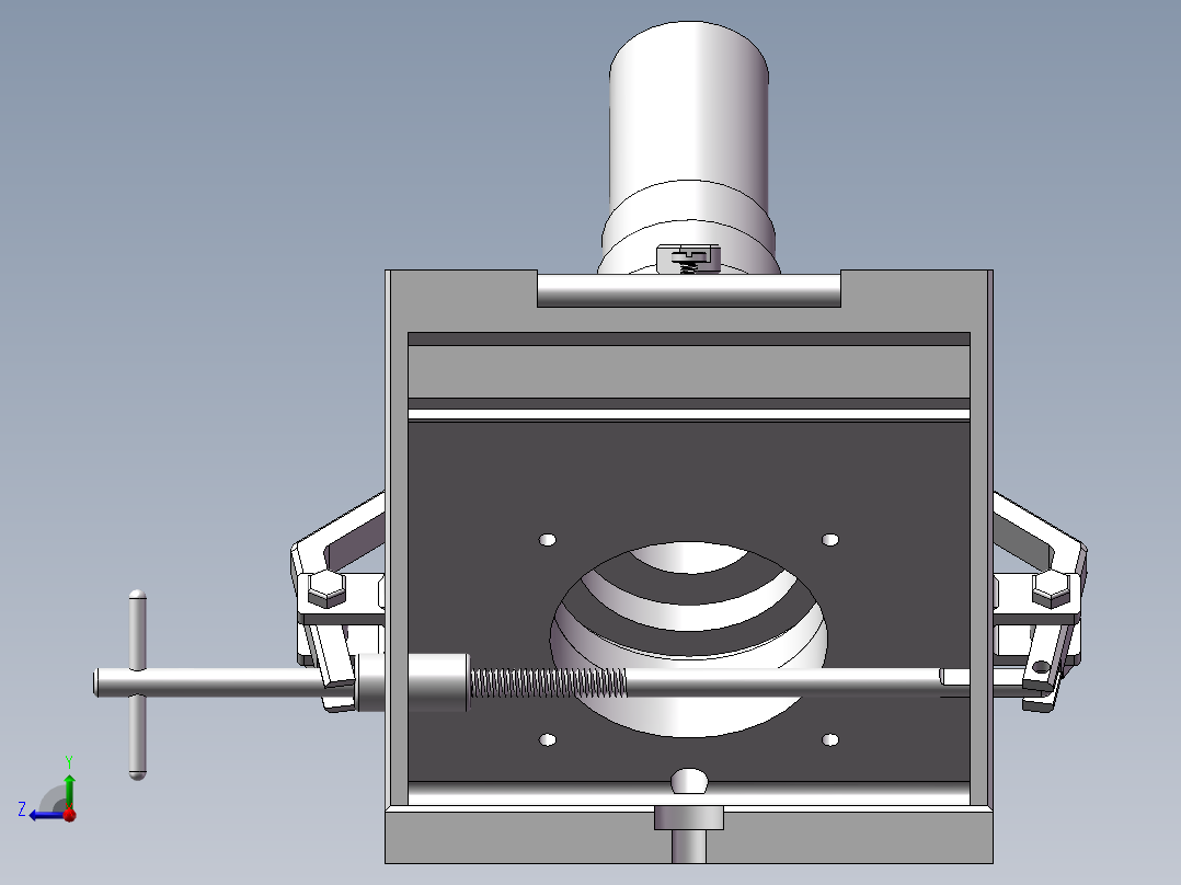 输出轴加工工艺及钻2-φ8孔夹具设计【含三维proe和SolidWorks】右视图