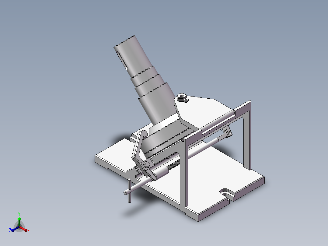 输出轴加工工艺及钻2-φ8孔夹具设计【含三维proe和SolidWorks】正等轴测图