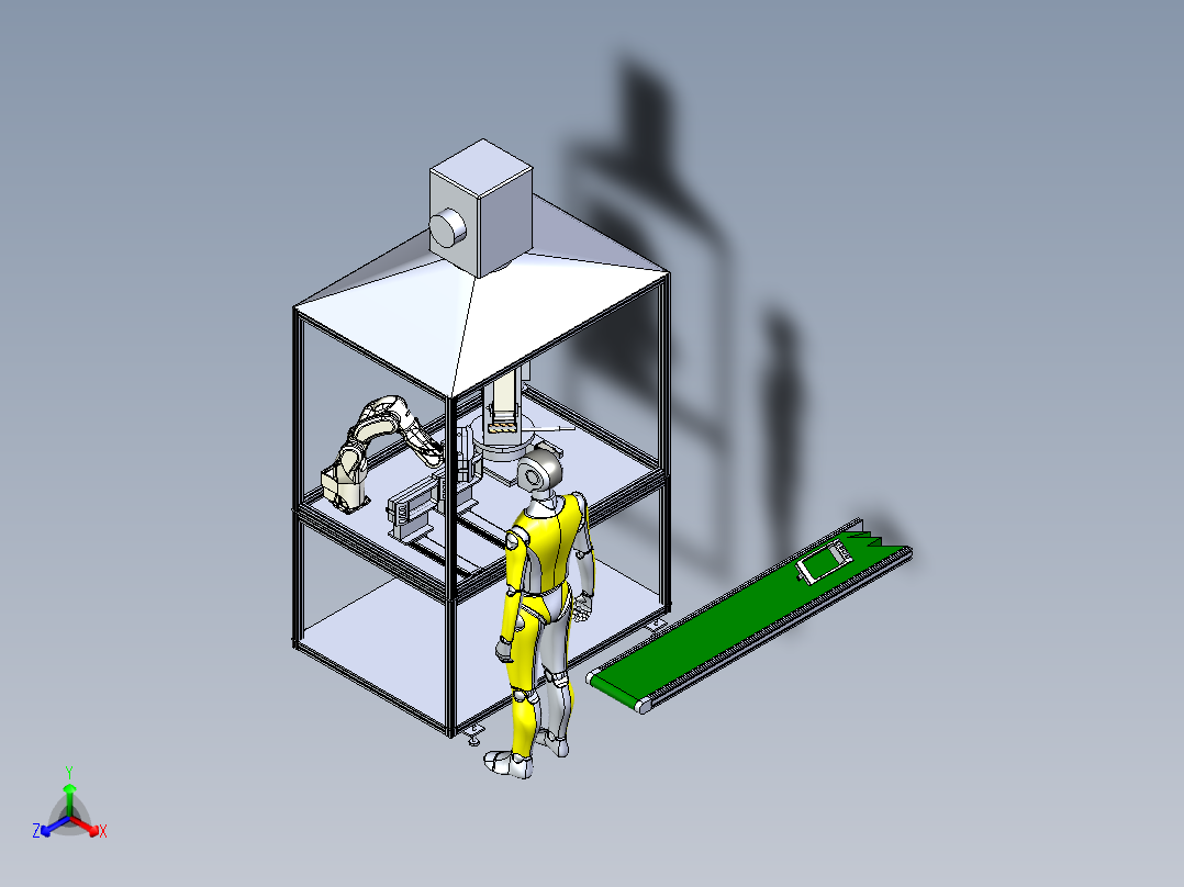 olishing robot抛光机器人系统3D图纸 STEP格式