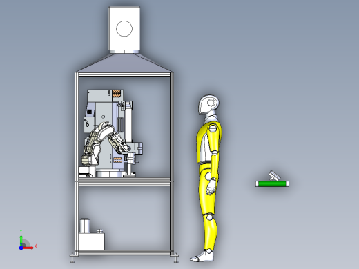 olishing robot抛光机器人系统3D图纸 STEP格式前视缩略图