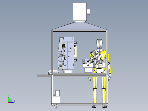 olishing robot抛光机器人系统3D图纸 STEP格式左视缩略图