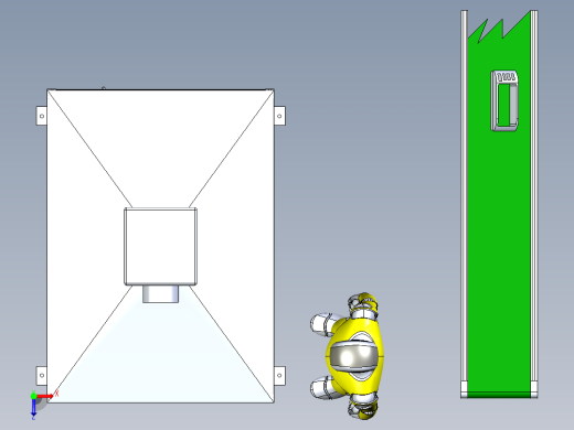 olishing robot抛光机器人系统3D图纸 STEP格式俯视缩略图