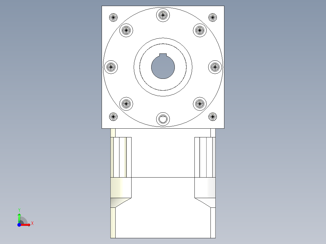 换向器PW210双孔 PGH180-L1 35-114.3-200-M12.stp前视图