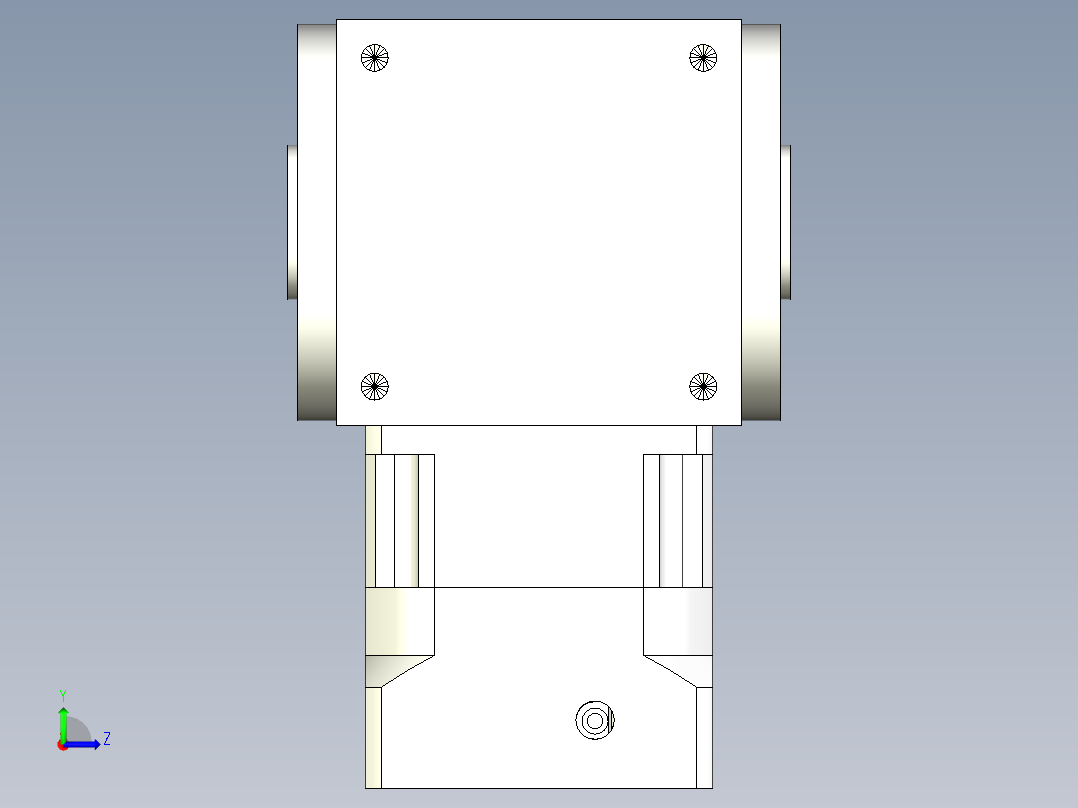 换向器PW210双孔 PGH180-L1 35-114.3-200-M12.stp左视图