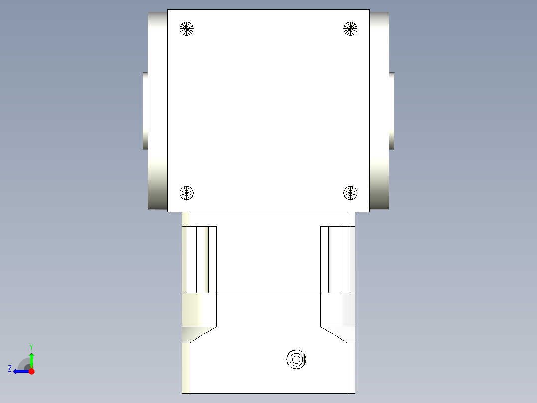 换向器PW210双孔 PGH180-L1 35-114.3-200-M12.stp右视图