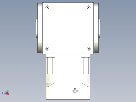 换向器PW210双孔 PGH180-L1 35-114.3-200-M12.stp右视缩略图
