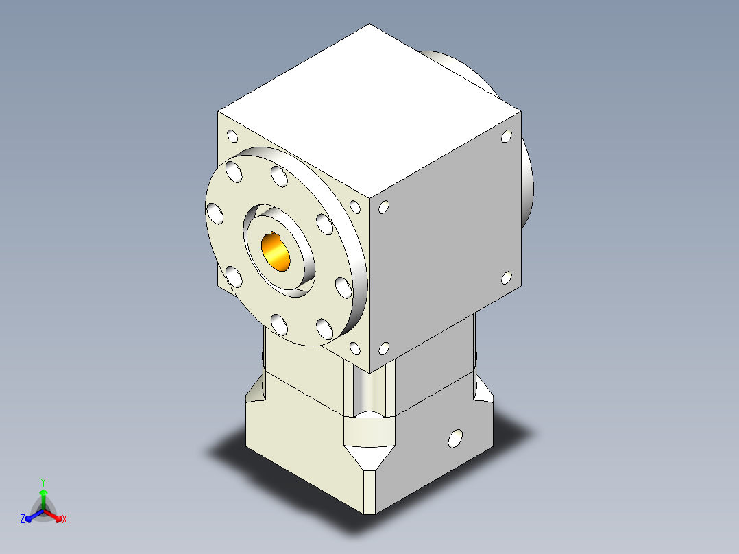 换向器PW210双孔 PGH180-L1 35-114.3-200-M12.stp正等轴测图