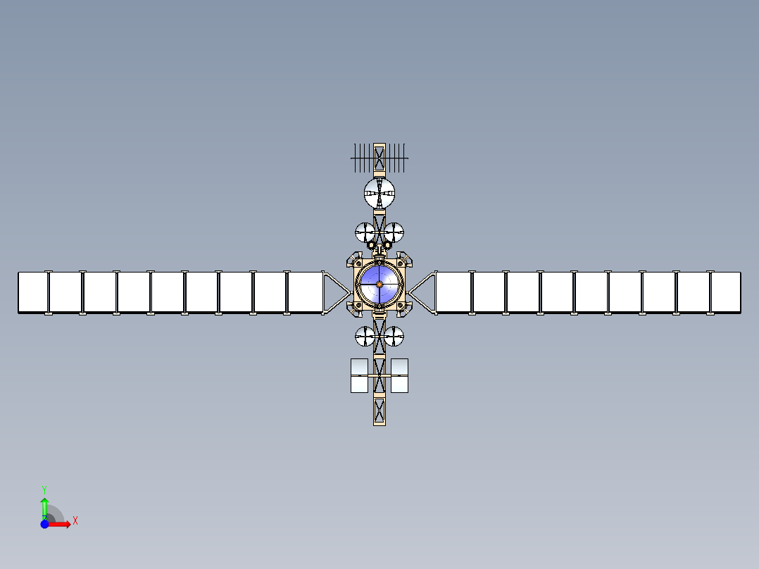 GPS定位卫星前视图