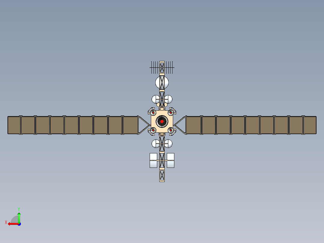 GPS定位卫星后视图