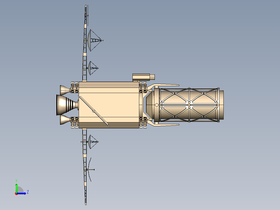 GPS定位卫星左视图