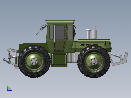 奔驰拖拉机模型左视缩略图