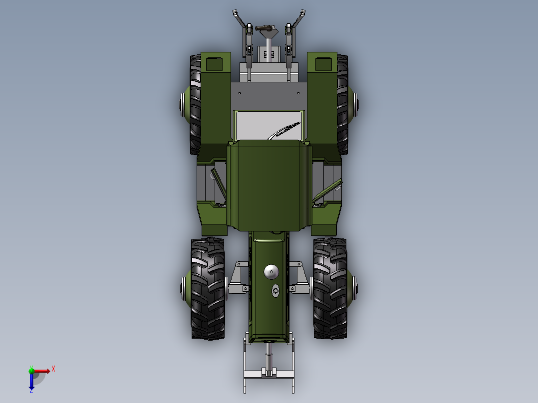 奔驰拖拉机模型俯视图