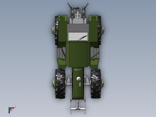 奔驰拖拉机模型俯视缩略图