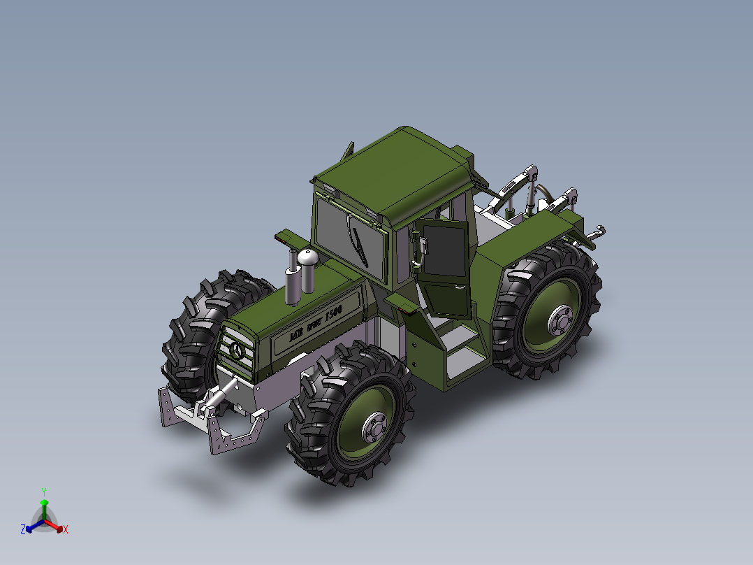 奔驰拖拉机模型正等轴测图