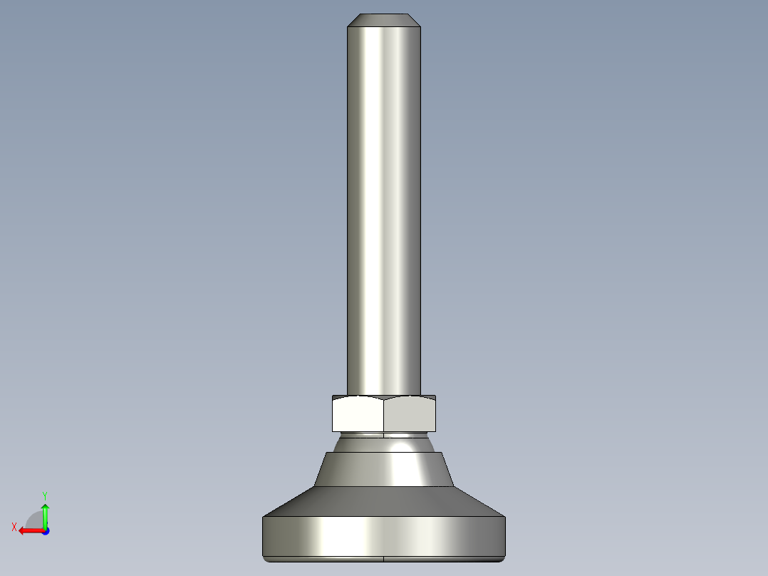 水平調整腳座(SUS製)(絕緣型)LM-BP-3D多系列多零件图纸模型后视图