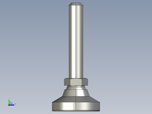 水平調整腳座(SUS製)(絕緣型)LM-BP-3D多系列多零件图纸模型左视缩略图