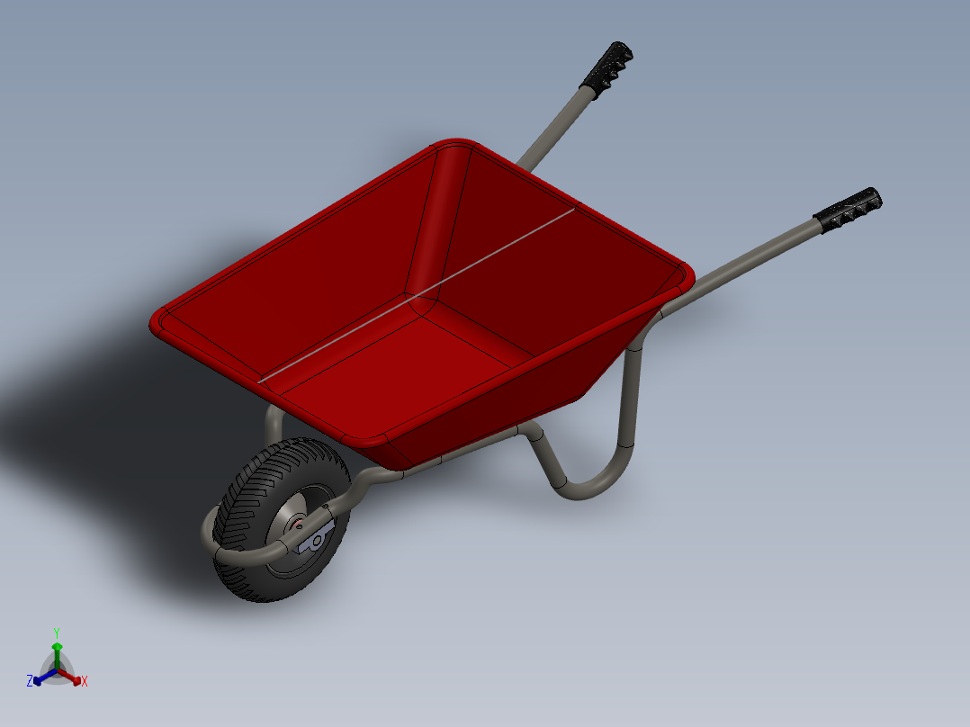 手推车正等轴测图