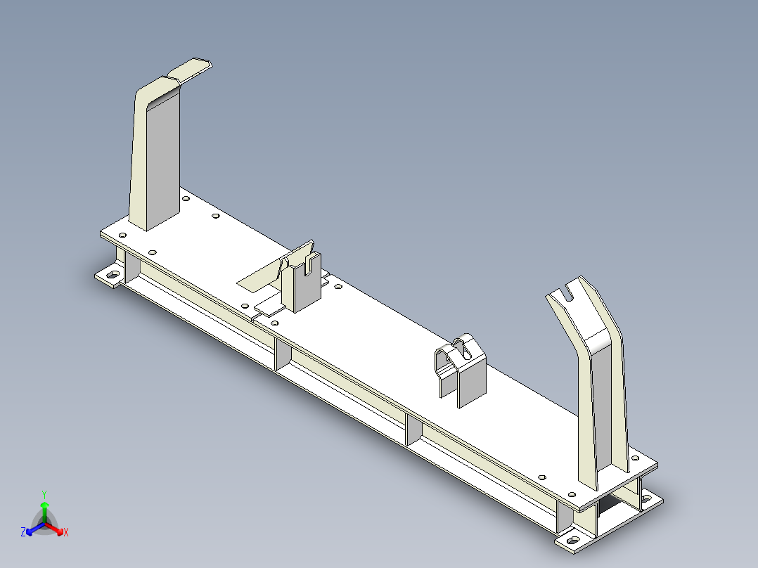 托辊架034正等轴测图