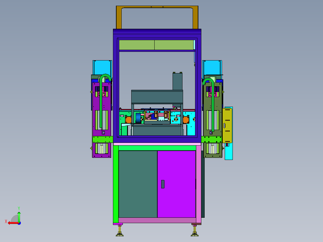 在线式表面线路板自动点胶涂覆机后视图