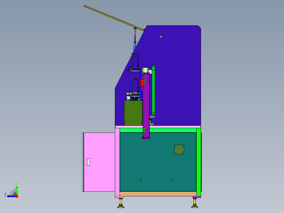 在线式表面线路板自动点胶涂覆机右视图