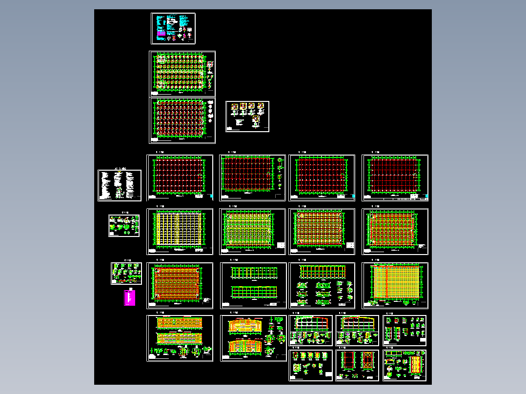 苏州某三层钢管桁架框架结构厂房结构施工图