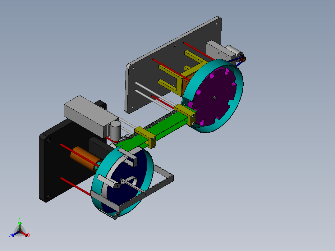 XL-灌装机供瓶机构的设计三维SW设计资料正等轴测图