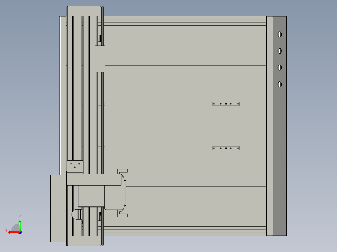 丝杆驱动桌面式平台A441-57步进后视图
