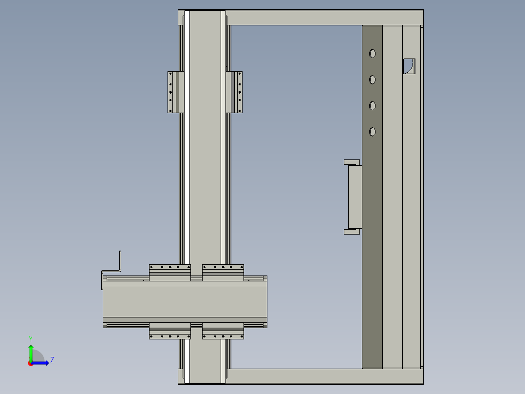 丝杆驱动桌面式平台A441-57步进左视图