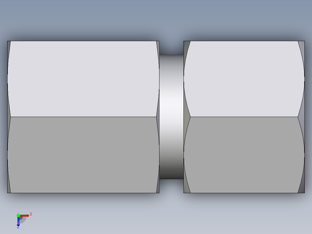 卡套式工业通用硬管接头EO_Swivel_connector_GAI10ZSMCF俯视图