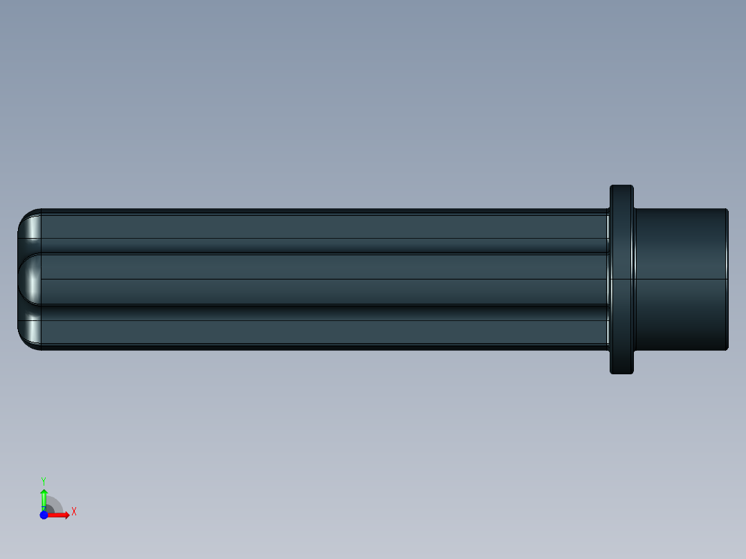 乐高机械组车桥-6587 Black Technic Axle 3 with Stud.STEP前视图