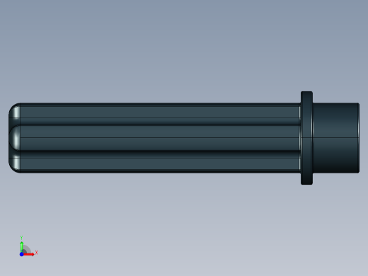 乐高机械组车桥-6587 Black Technic Axle 3 with Stud.STEP前视缩略图