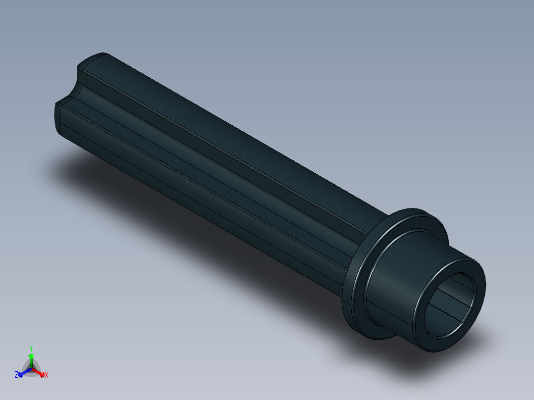 乐高机械组车桥-6587 Black Technic Axle 3 with Stud.STEP正等轴测图