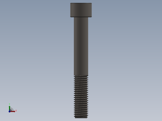 Screw_DIN_912_M12x85_A2.SLDPRT公制内六角螺钉前视缩略图