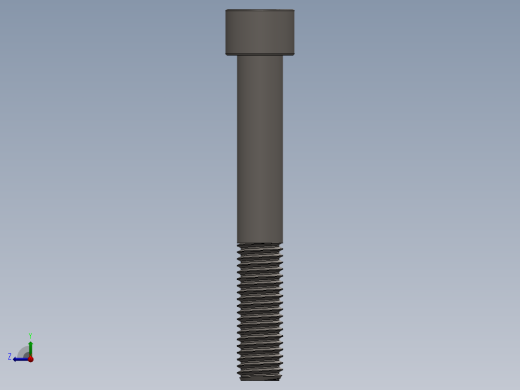 Screw_DIN_912_M12x85_A2.SLDPRT公制内六角螺钉右视缩略图