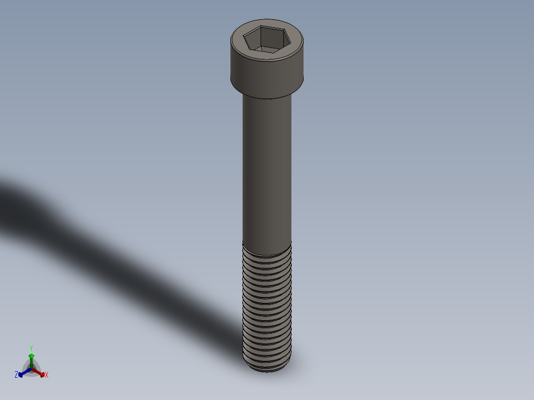 Screw_DIN_912_M12x85_A2.SLDPRT公制内六角螺钉正等轴测图