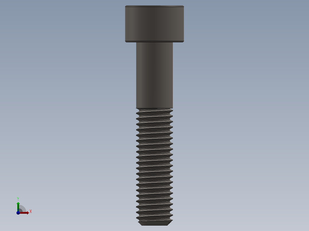 Screw_DIN_912_M10x50_A2.SLDPRT公制内六角螺钉前视图