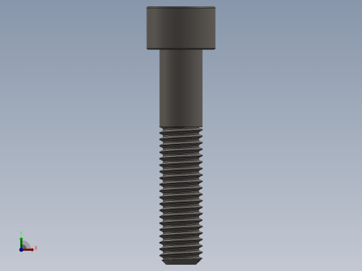 Screw_DIN_912_M10x50_A2.SLDPRT公制内六角螺钉前视缩略图