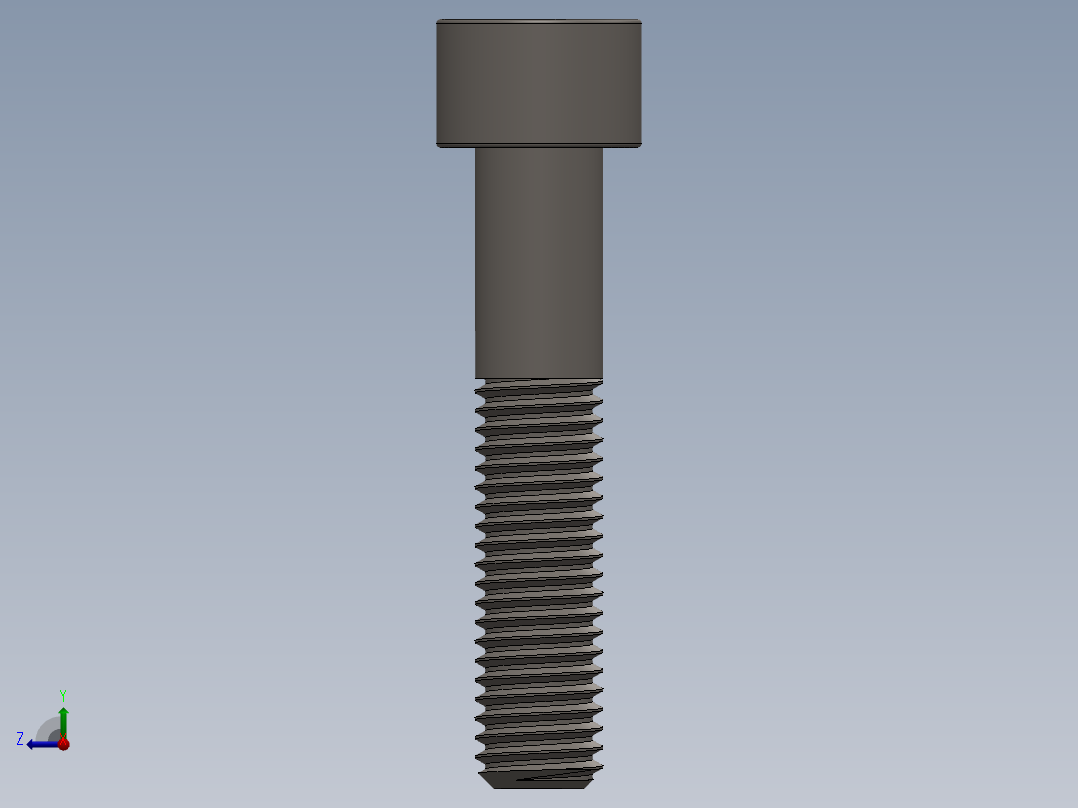 Screw_DIN_912_M10x50_A2.SLDPRT公制内六角螺钉右视图