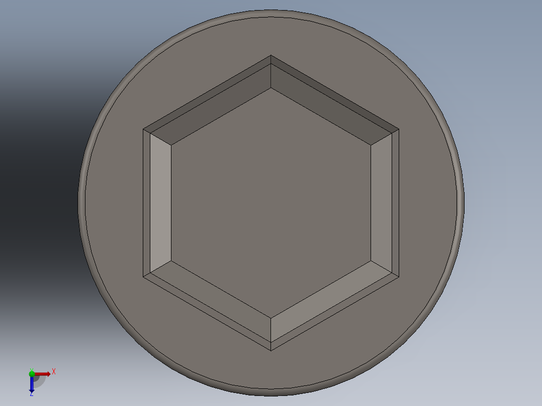 Screw_DIN_912_M10x50_A2.SLDPRT公制内六角螺钉俯视图