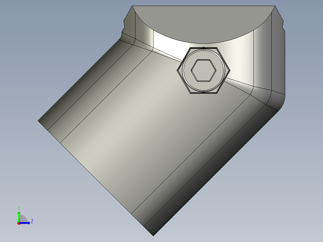 43系列45度外接头.STEP左视图