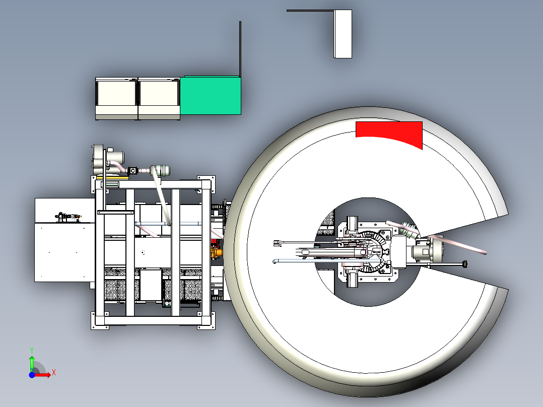 宝洁卫生巾生产输送生产线前视图