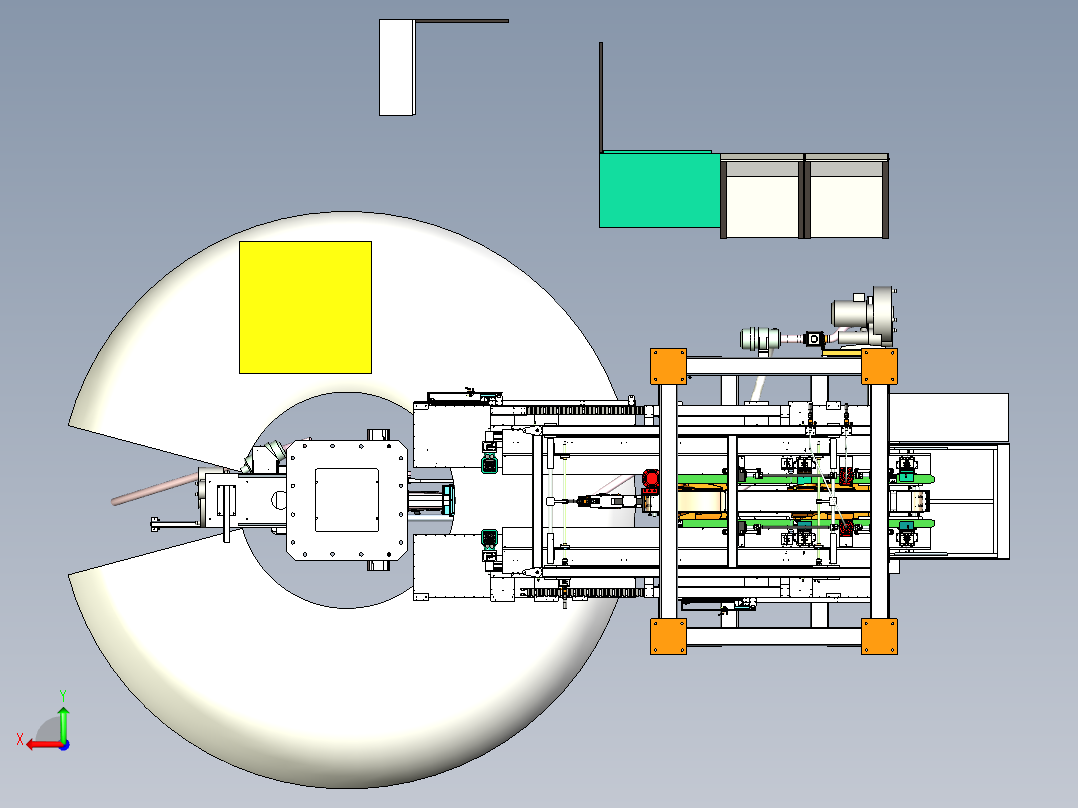 宝洁卫生巾生产输送生产线后视图