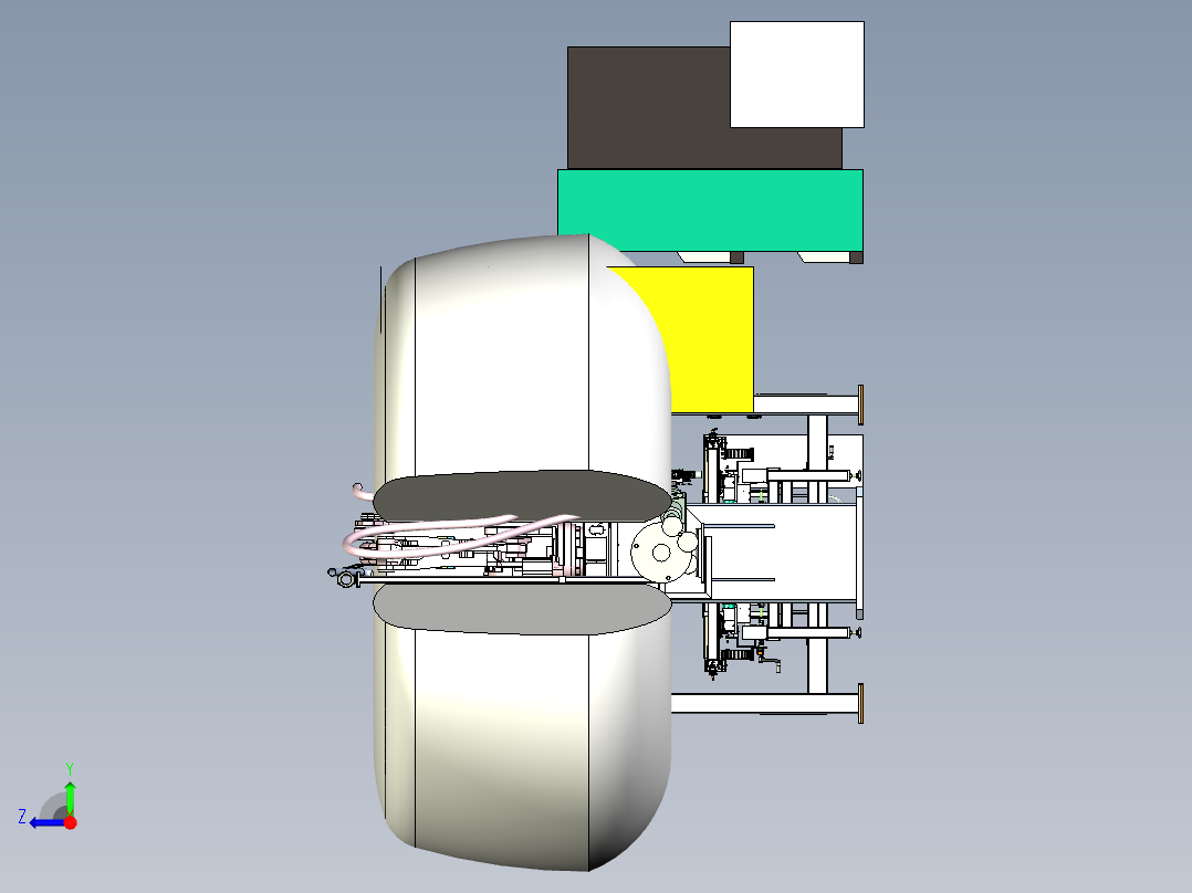 宝洁卫生巾生产输送生产线右视图