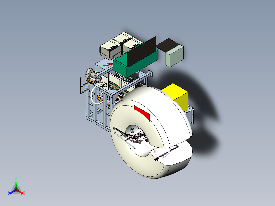宝洁卫生巾生产输送生产线正等轴测图
