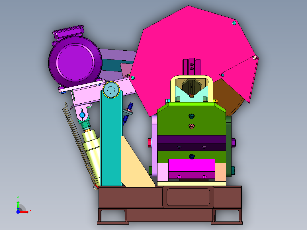 钢管切割角度可调切管机前视图