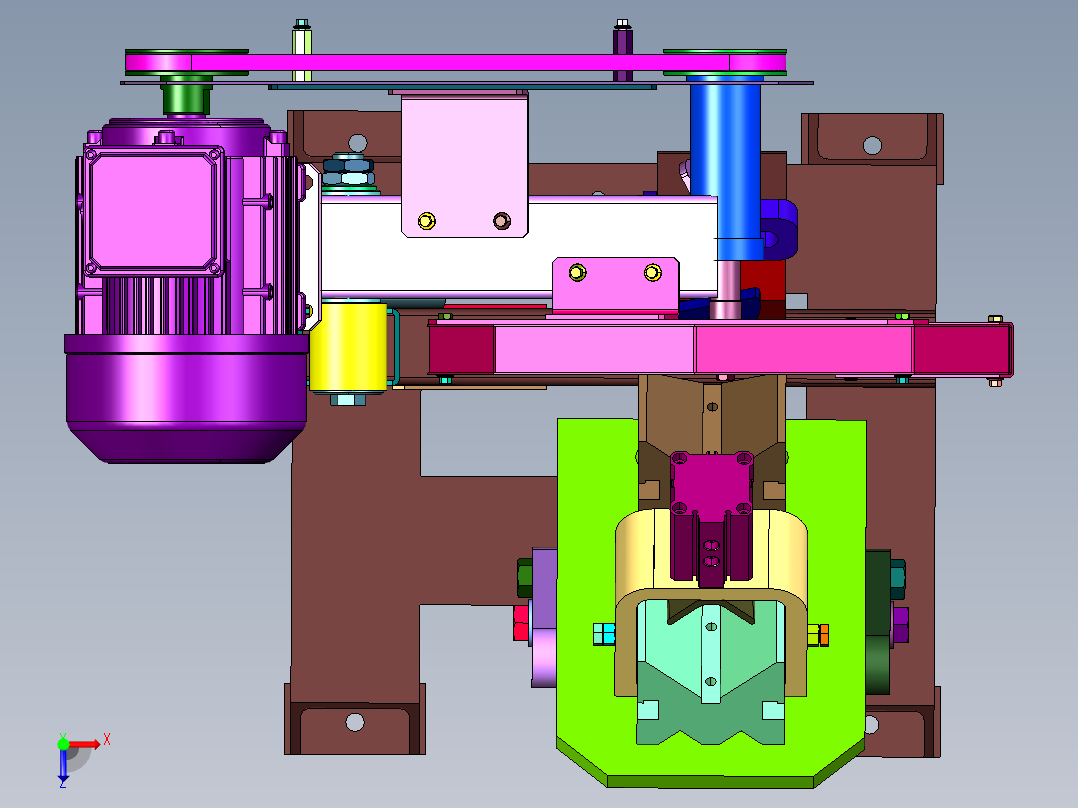 钢管切割角度可调切管机俯视图