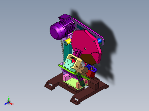 钢管切割角度可调切管机正等轴测缩略图