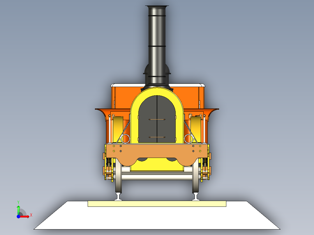 B2004700-蒸汽机车前视图
